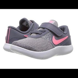Nike Flex Contact Pink and Gray Sneakers